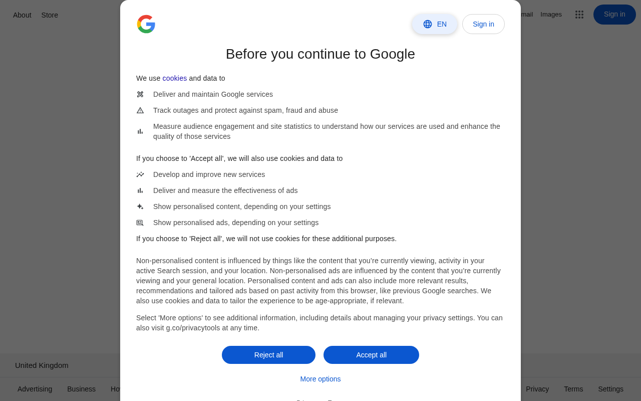 Screenshot with cookie banner